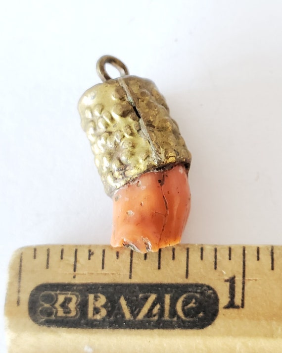 Antique Berber Silver coral Pendant Southern Moro… - image 3