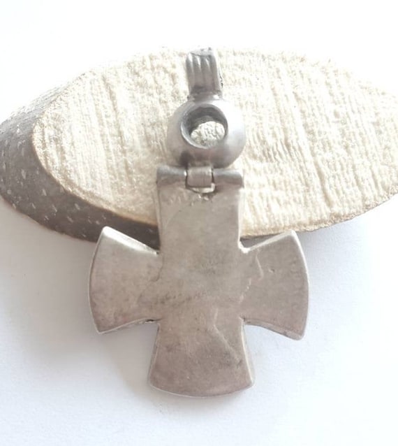 Antique Ethiopian Christian silver cross pendant,e