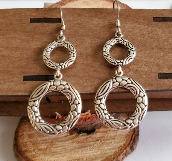 Moroccan Berber Sterling Silver Dangle Earrings: … - image 2