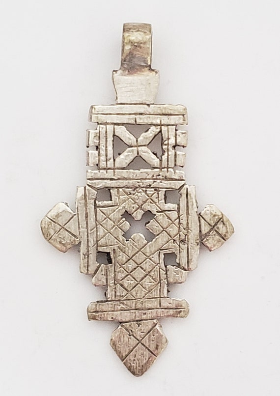 Ethiopian Christian silver cross pendant,religiou… - image 4