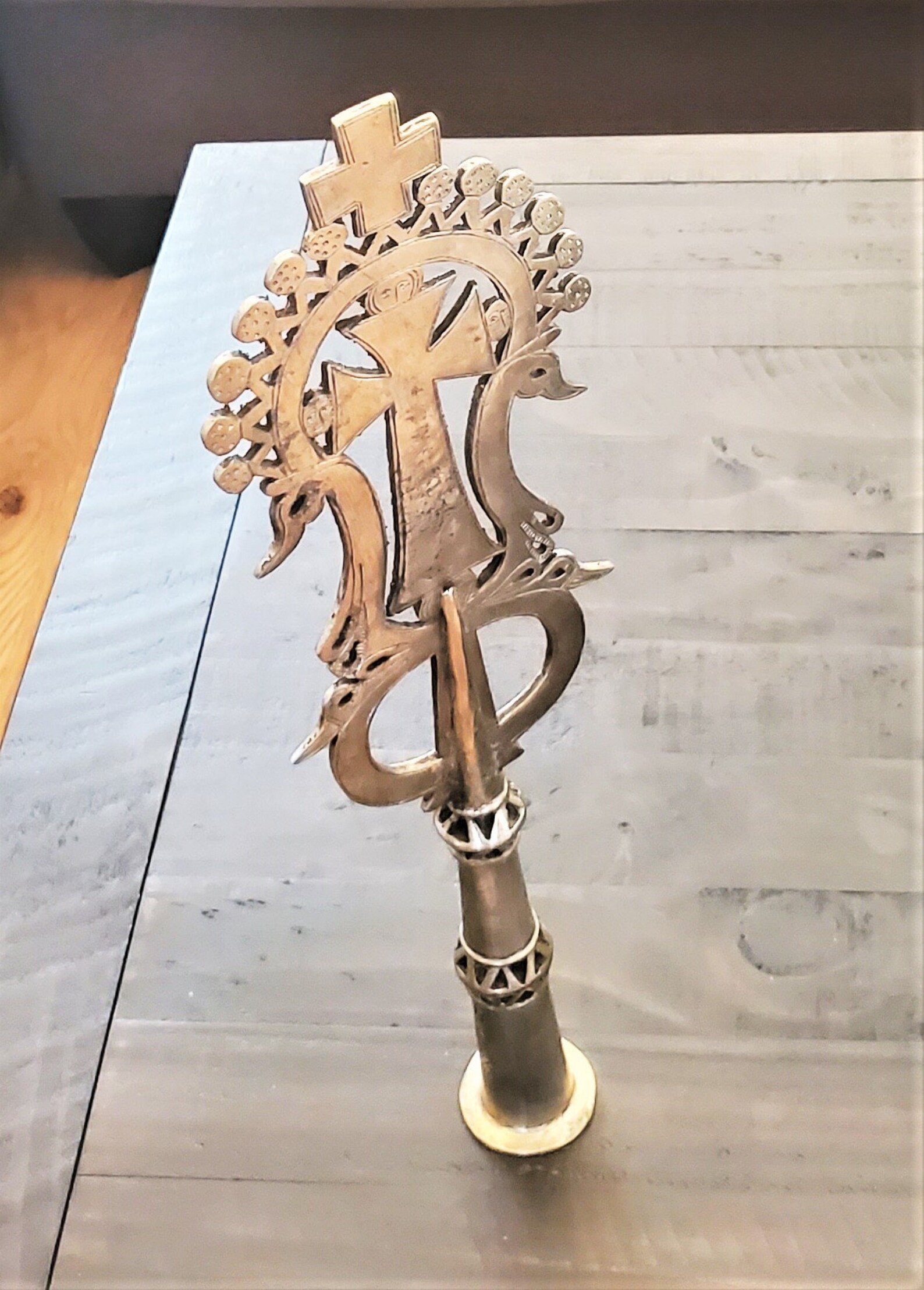 Ethiopian Orthodox Church processional cross Coptic Nickel | Etsy