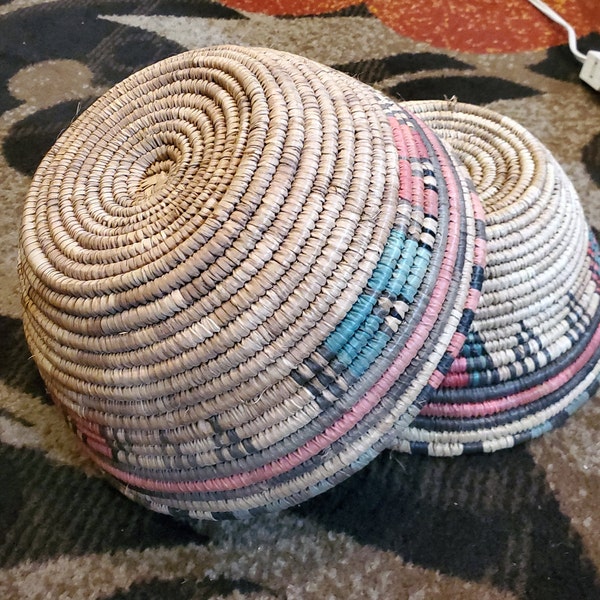 Ethiopian decorative basket handwoven basket large  basket, African Art, Décor Baskets,bread basket,Ethiopian Basket