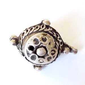 unique Old Berber Silver Bead from Morocco,Hand Crafted Silver,Ethnic Jewelry,Tribal Jewelry,