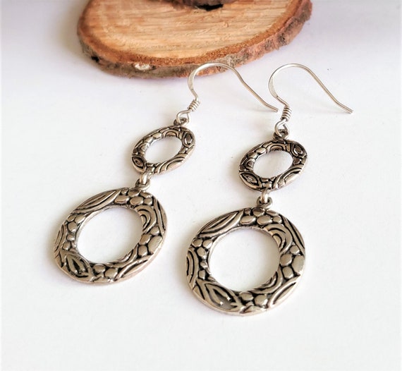 Moroccan Berber Sterling Silver Dangle Earrings: … - image 7