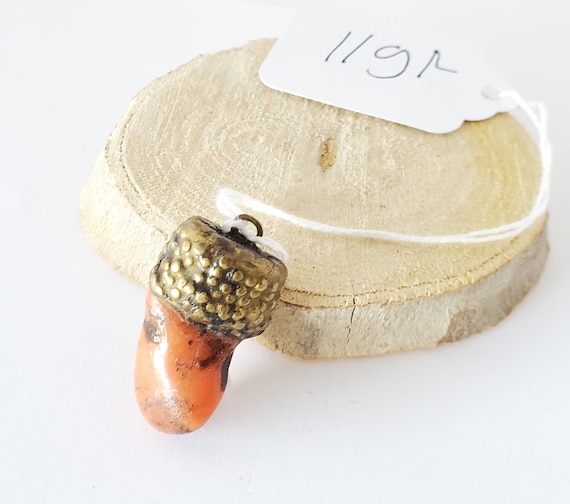 Antique Berber Silver coral Pendant Southern Moroc