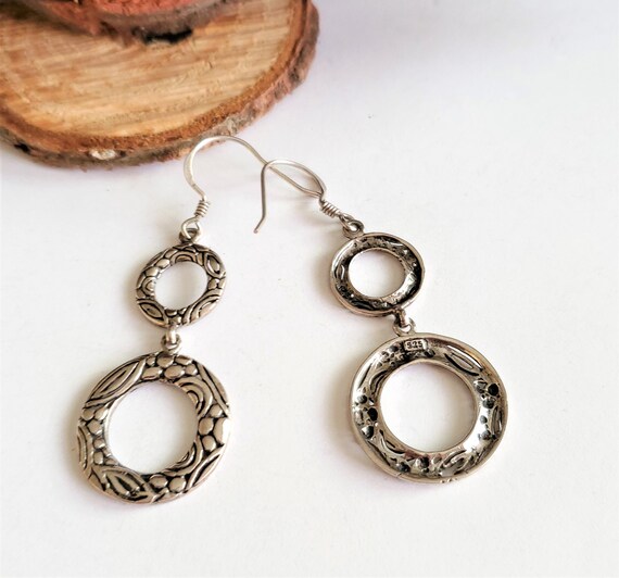 Moroccan Berber Sterling Silver Dangle Earrings: … - image 8