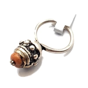Antique Bawsani Yemen Silver Red Coral Ring size 7.5 Yemen tribal silver, tribal jewelry, Hand Crafted Silver, Yemen Jewelry