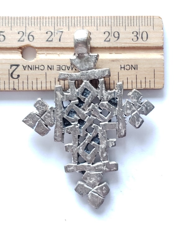 Ethiopian Christian silver cross pendant cross,re… - image 6