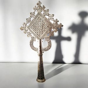 Ethiopian Orthodox Church Large processional cross Coptic Nickel cross, Crucifixes & Crosses, Handmade Cross, Religious Home Décor