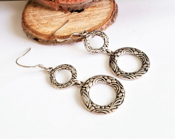 Moroccan Berber Sterling Silver Dangle Earrings: … - image 5