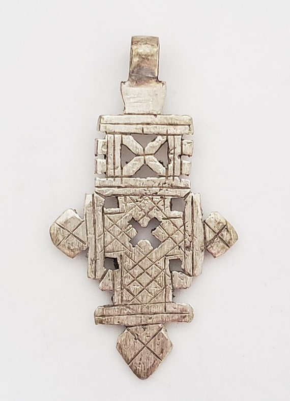 Ethiopian Christian silver cross pendant,religiou… - image 5