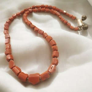 Moroccan Old Berber natural Coral Beads Necklace, Berber Necklaces, Ethnic Jewelry, Tribal Jewelry