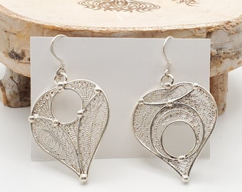 Moroccan Berber Filigree Sterling Silver Dangle Earrings silver 925,Berber Jewelry,sliver Earrings,Dangle & Drop Earrings,