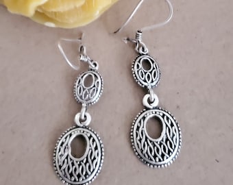 Traditional Old Silver Tuareg hoop earrings Ethnic Tribal,Ethnic Jewelry,sliver Earrings,Dangle & Drop Earrings,Tribal Jewelry,