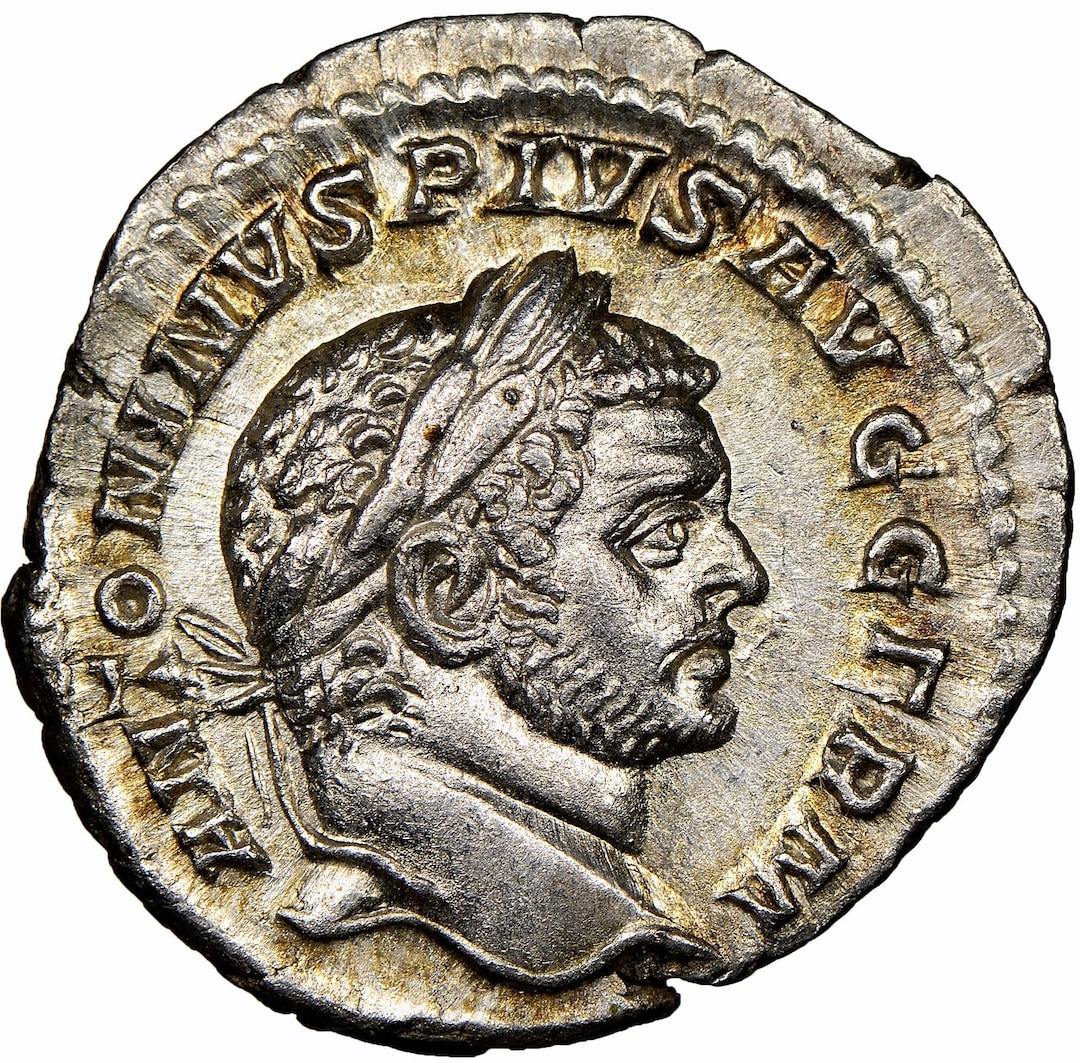 カラカラ帝　西暦198-217年　デナリウス銀貨　古代 古代ローマ帝国カラカラ帝（西暦198-217年）デナリウス銀貨 NGC認定