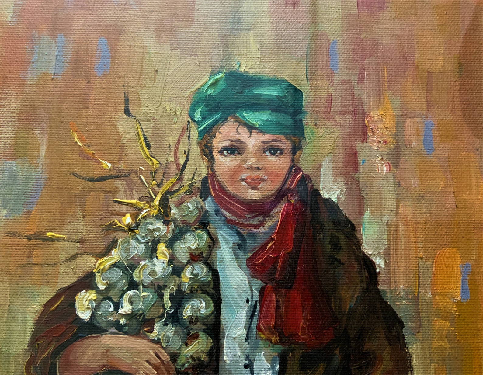 The Onion Seller' Fabulous Boxframed Contemporary Oil Etsy