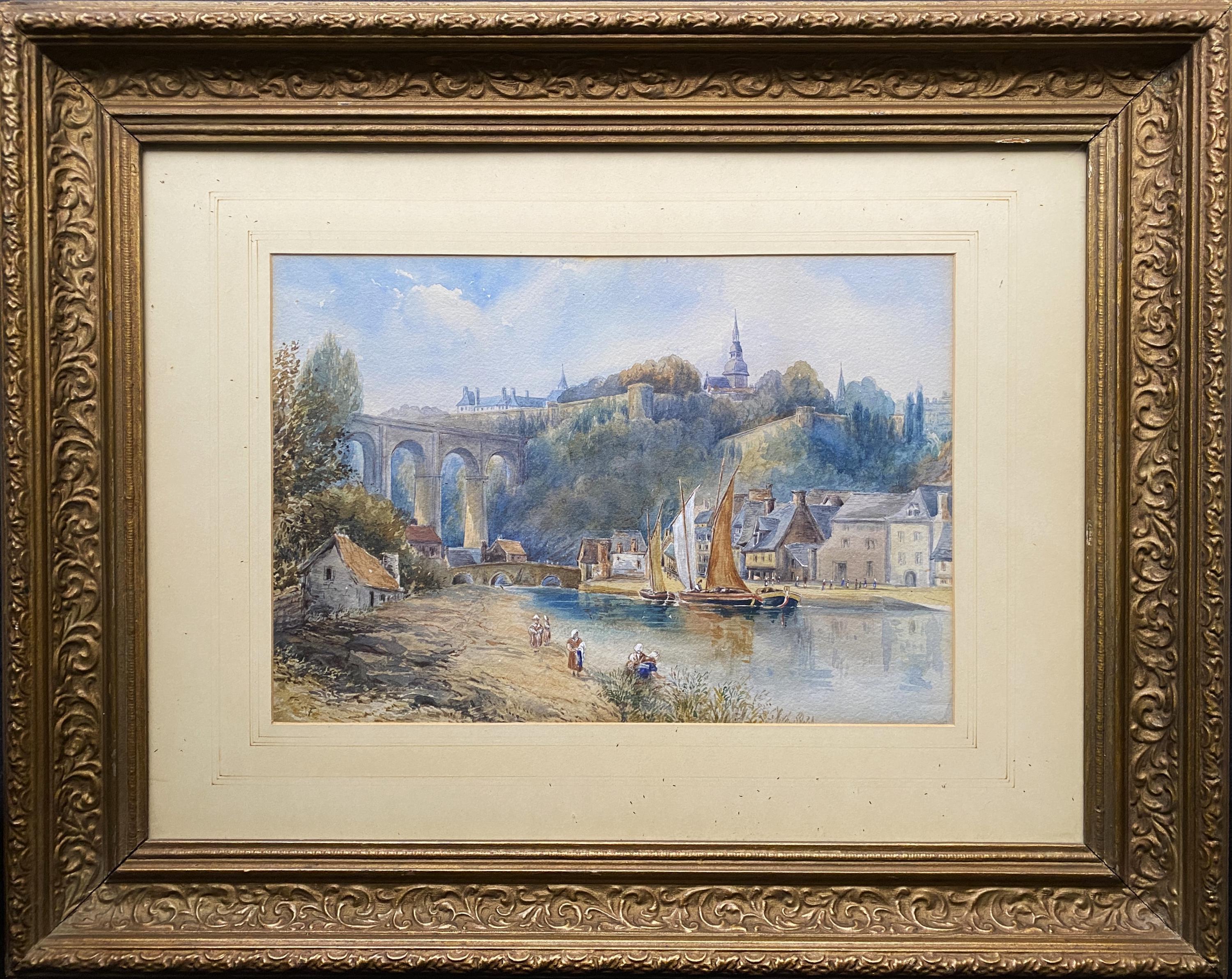 ウィリアム・フォスターによる、美しいオリジナルの 19 世紀の川の風景