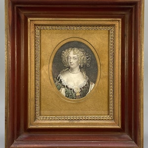 c. 1801 Superb Pair Georgian Hand-Coloured Portrait Engravings Of Actresses