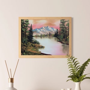 Autumn Fantasy Print | Original Oil Painting Photo Print | Bob Ross Style