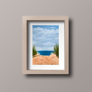Holland Lake Michigan Print | Original Oil Painting Photo Print | Bob Ross Style
