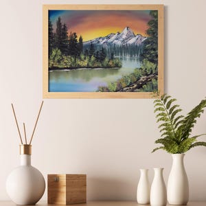 Hide Away Cove Print | Original Oil Painting Photo Print | Bob Ross Style