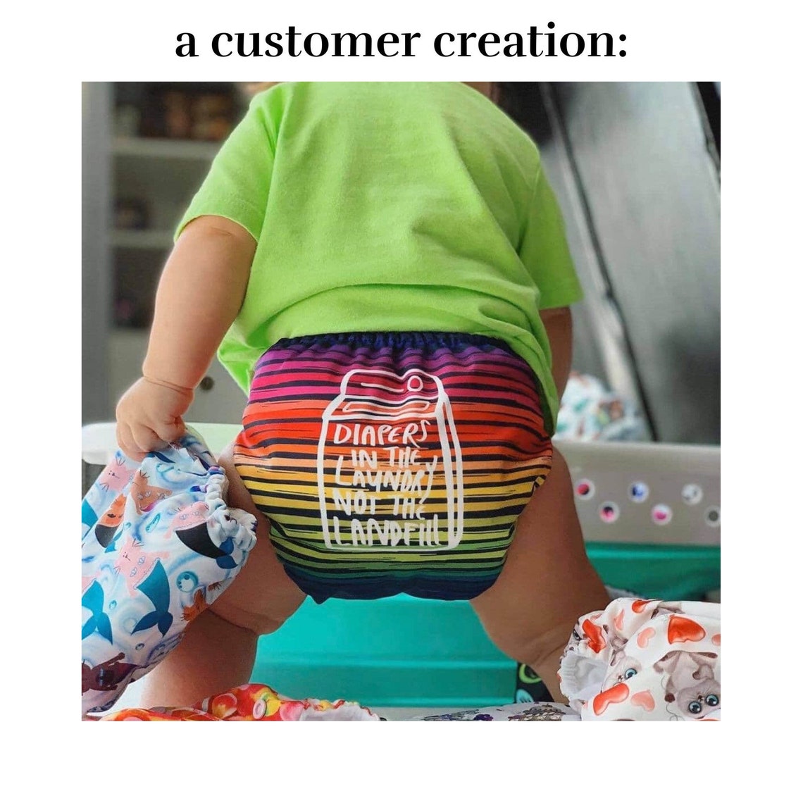 Diapers In The Laundry Not The Landfill SVG PNG Instant Etsy