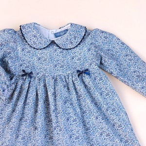 Liberty Girl Dress, Peter Pan Collar, Long Sleeve Dress, Liberty Floral Print, First Birthday Dress, Ditsy Flower Dress, Liberty Clothing