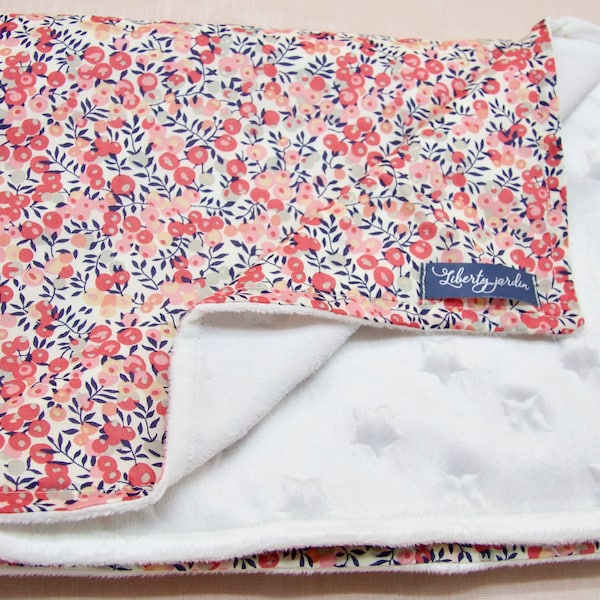 Couverture bébé Liberty,couverture Liberty,Liberty London,naissance cadeau,couverture minky,baby blanket,minky blanket,baby Liberty cover