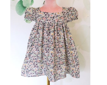 Liberty London Girl Dress | Floral Print Girl Dress | Girl Summer Sun Dress | Girl Flower Print Dress | Kid Cotton Dress | Baby Floral Dress