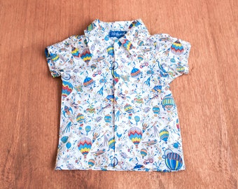 Liberty London Boy / Camisa floral para niño / Camisa de vestir con botones para niño / Camisa con cuello para niño / Camiseta elegante para niño / Camisa de boda para niño / Blusa para niño