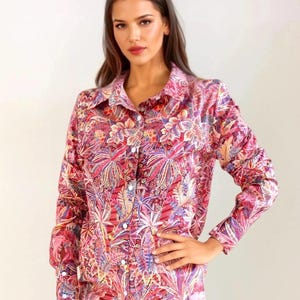 Liberty Dress Shirt, Liberty London Blouse, Pointed Collar, Floral Print Shirt, Long Sleeve Shirt, Liberty of London, Liberty Fabric Shirt