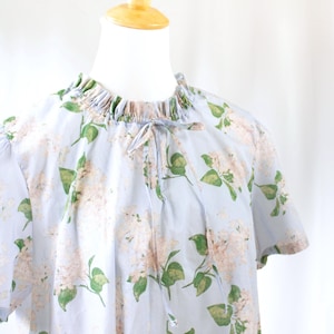 Liberty London Floral Print Blouse: Ruffle Collar Cotton Top