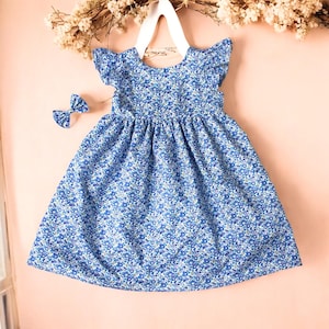LIBERTY Girl Dress, Liberty Baby Dress, Liberty Clothing, Floral Print Dress, Liberty Fabric Dress, Ditsy Flower Dress, First Birthday Dress