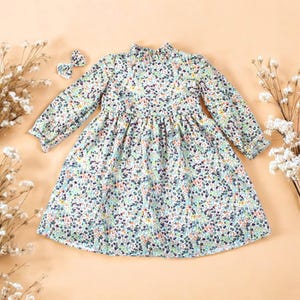 Long Sleeve Dress, Liberty of London Dress, Liberty Baby Clothing, Liberty Print Dress, Liberty Fabric Dress, Liberty Ditsy Floral Print