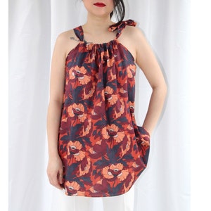 Liberty Print Halter Top: Women&#39;s Ruffle Blouse, Adjustable Fit