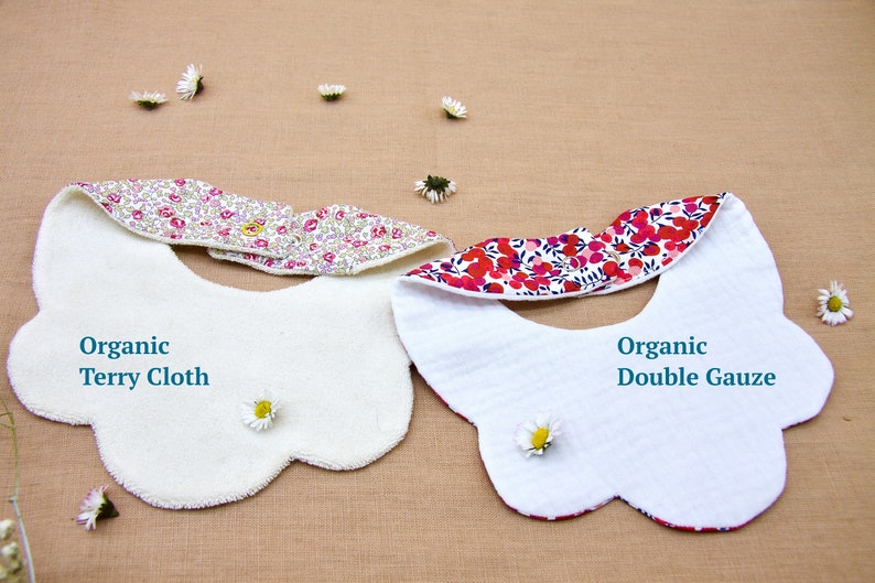 SET 4 Liberty bibs,baby bib,Liberty London bib,Liberty scalloped bibs,Liberty bandana,Liberty burp cloth,Liberty drool bib,Easter bib baby