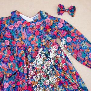 Robe fille Liberty,robe bébé Liberty,robe liberty London,robe baptême,robe baptême liberty,vetêments bébé fille, robe Liberty of London