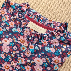 Sleeveless Button Through Woman Top Made With Liberty of London Print