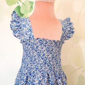 LIBERTY London Smock Dress With Flutter Shoulder Straps