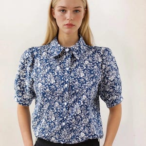 Liberty Print Shirt, Liberty London Blouse, Liberty Fabric, Floral Print Shirt, Half Sleeve Shirt, Liberty of London, Liberty Dress Shirt
