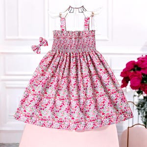 Liberty Smock Dress, Liberty London Dress, Liberty Girl Dress, Liberty Baby Clothing, Floral Print Dress, Liberty Print Fabric Girl Dress