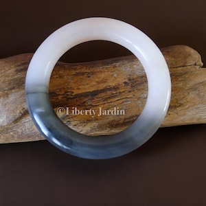 Mutton Fat Natural Nephrite Bangle, Distinctive Gemstone Armband, Certified Non-treated Jade, Statement Handmade Accessories