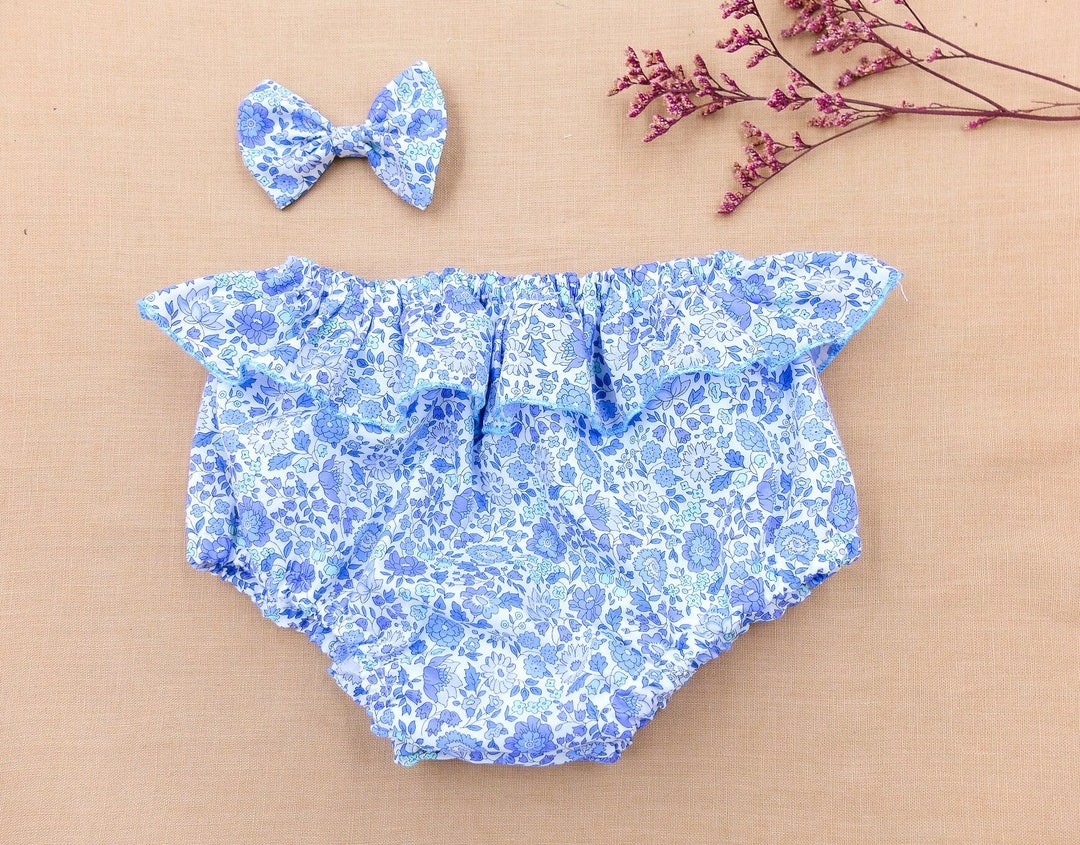 LuLu BeBe Girls Bloomers Set with Side Ties - Tropical Fish Print main image 0