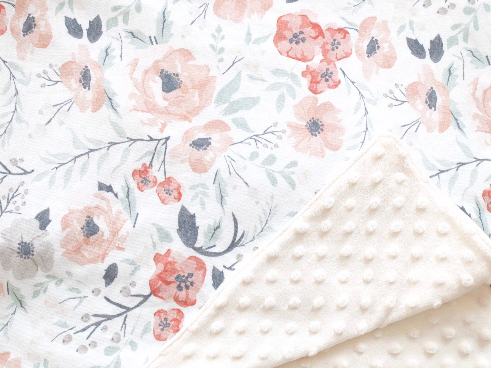 Couverture Bébé, Couverture à Emmitoufler, Couverture Câliner, Coton Biologique, Couverture Minky, B