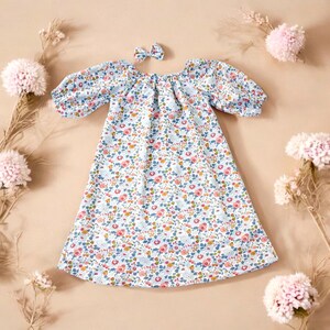 Liberty Print Dress, Raglan Sleeve Dress, Liberty Baby Clothing, Floral Print Dress, Summer Girl Dress, Back To School, First Birthday Dress