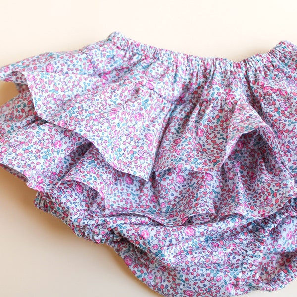 Floral Bloomers | Liberty London | Baby Flower Swimsuit | Baby Ruffle Bottom | Ruffle Diaper Cover | Cotton Girl Bloomers | Nappy Cover