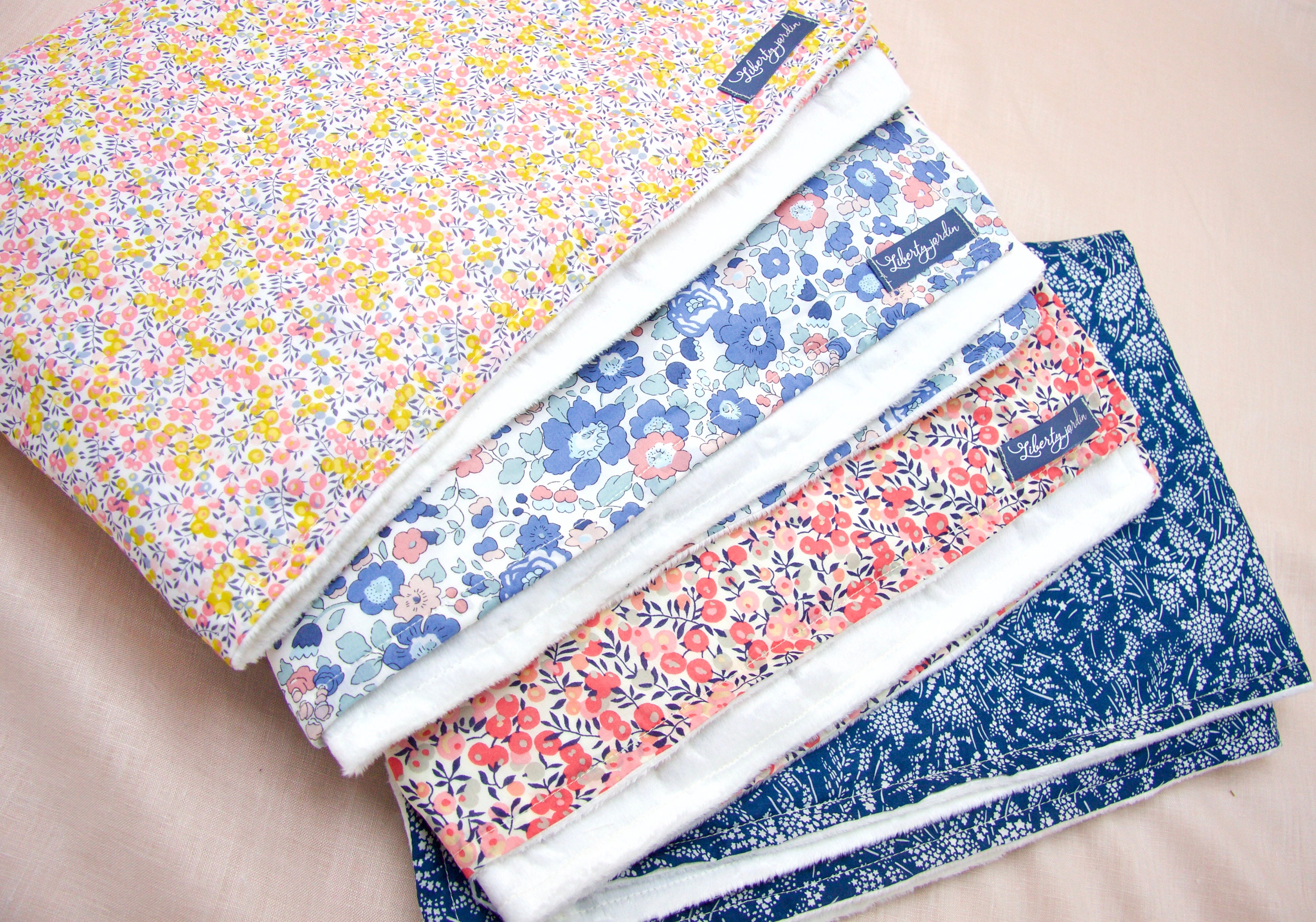 Couverture Bébé Liberty, Couverture Liberty, Liberty London, Naissance Cadeau, Couverture Minky, Bab