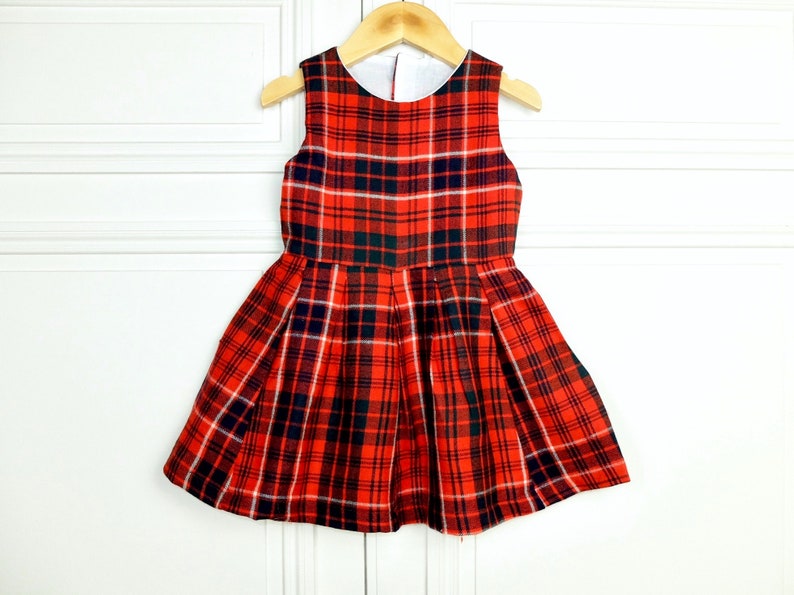CHRISTMAS dress,Red tartan,baby Christmas dress,robe Noel b\u00e9b\u00e9,baby blouse,peter pan collar,baby dress,baby tartan dress,christmas outfits