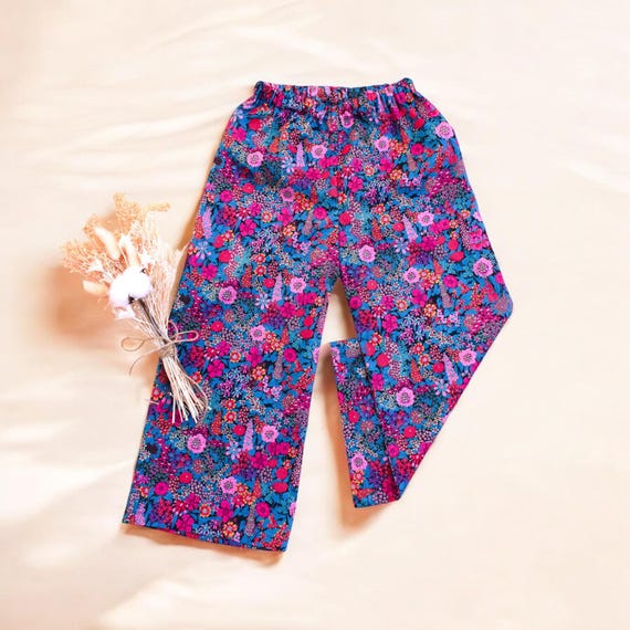 Liberty London Baby Pants: Floral Print Wide Leg Trousers - Etsy
