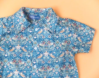 Liberty London Boy / Camisa floral para niño / Camisa de vestir con botones para niño / Camisa con cuello para niño / Camiseta elegante para niño / Camisa de boda para niño / Blusa para niño